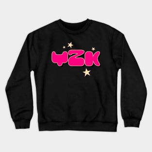 Throwback Y2K 2000s Fashion Aesthetic Millennial Pink Font Crewneck Sweatshirt